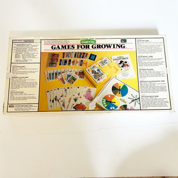 Vintage 1986 Sesame Street Games for Growing Preschool 8 Learning Games ages 3+ - Picture 8 of 14